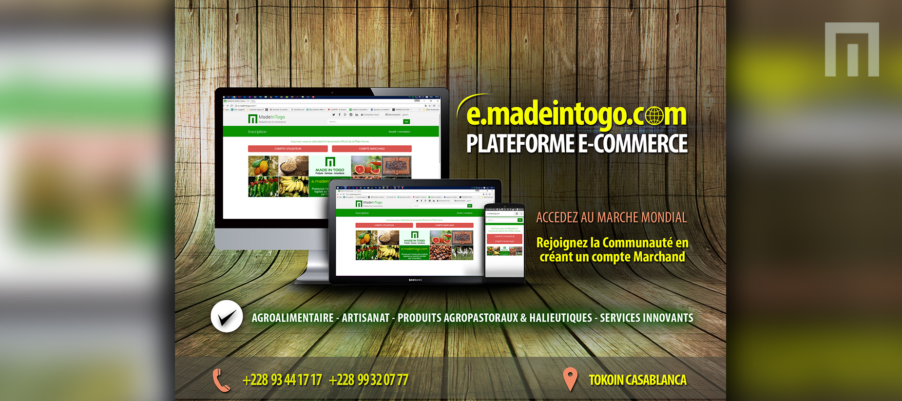 "e.madeintogo.com" La plateforme E-COMMERCE de la créativité togolaise