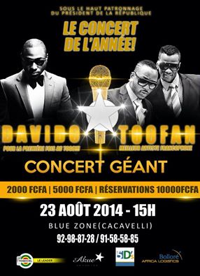 Toofan et Davido en concert