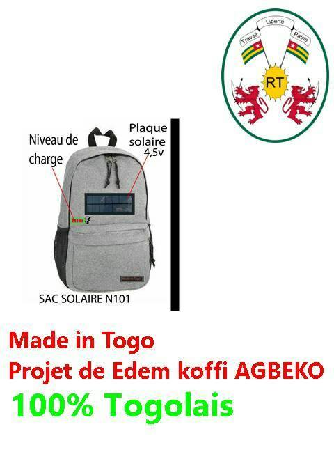 « Un sac solaire » désormais disponible au Togo.