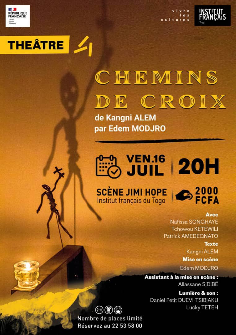 Théâtre : Chemins de croix de KANGNI ALEM, par EDEM MODJRO 